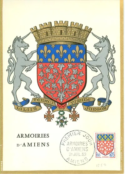 Carte maximum Armoiries d'Amiens
