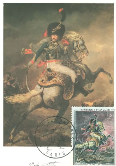 Carte maximum Officier de chasseurs a cheval de la garde imperiale chargeant